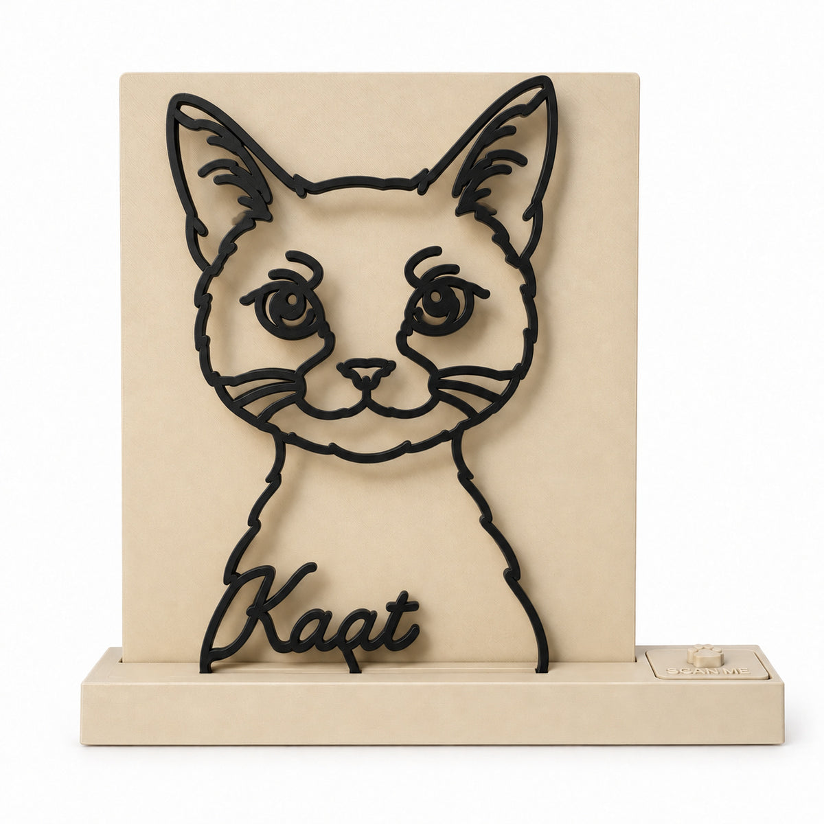 Beige basis · zwart portret