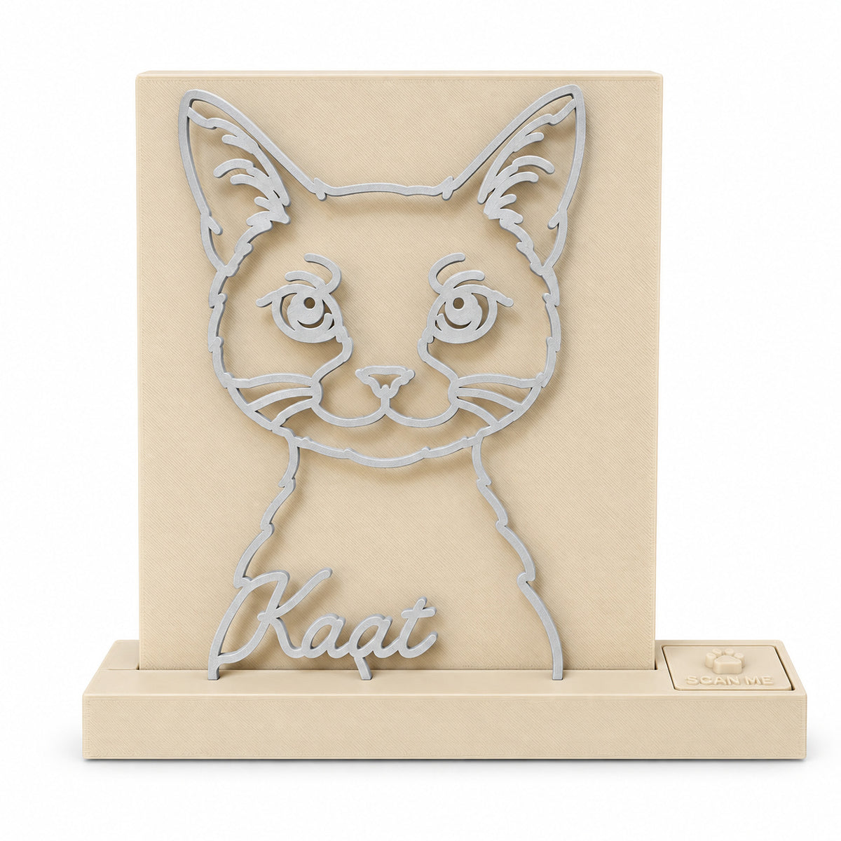 Beige basis · zilver portret