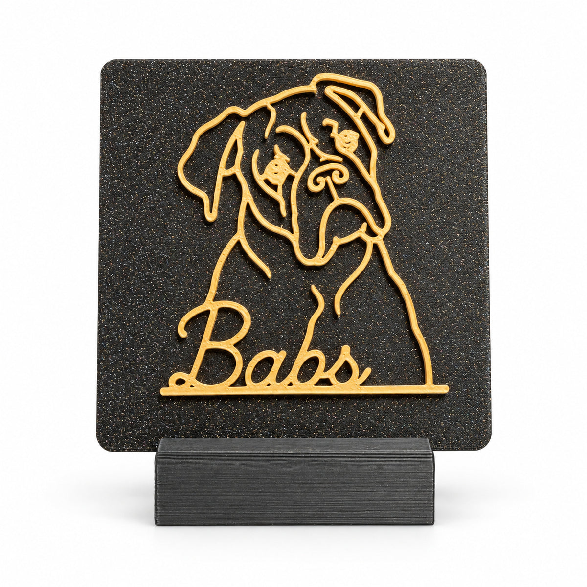 Zwarte basis · goud portret