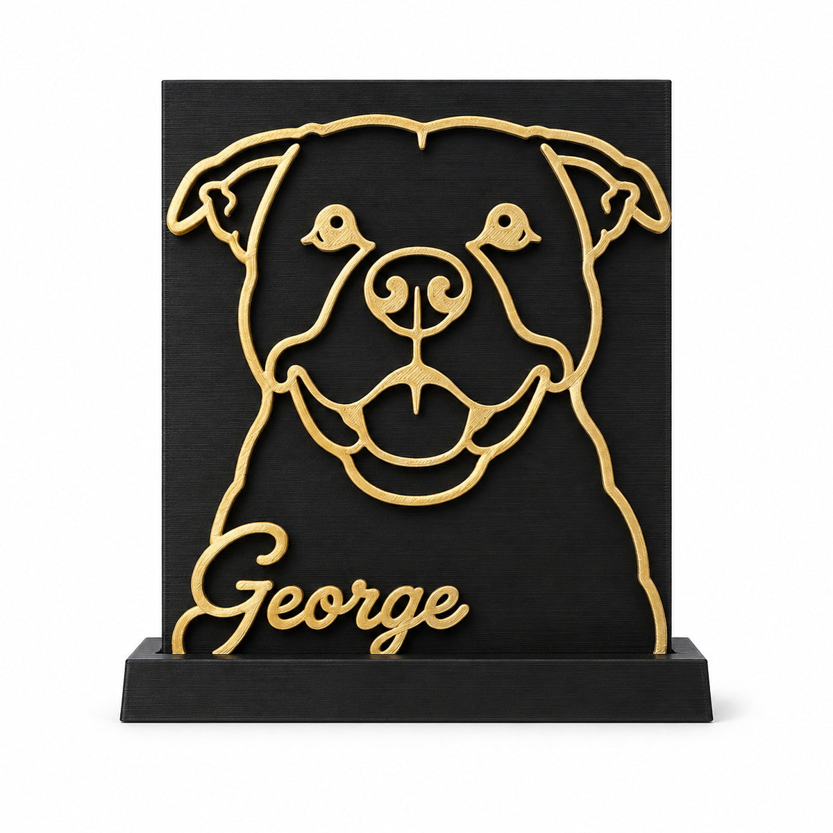 Zwarte basis · goud portret