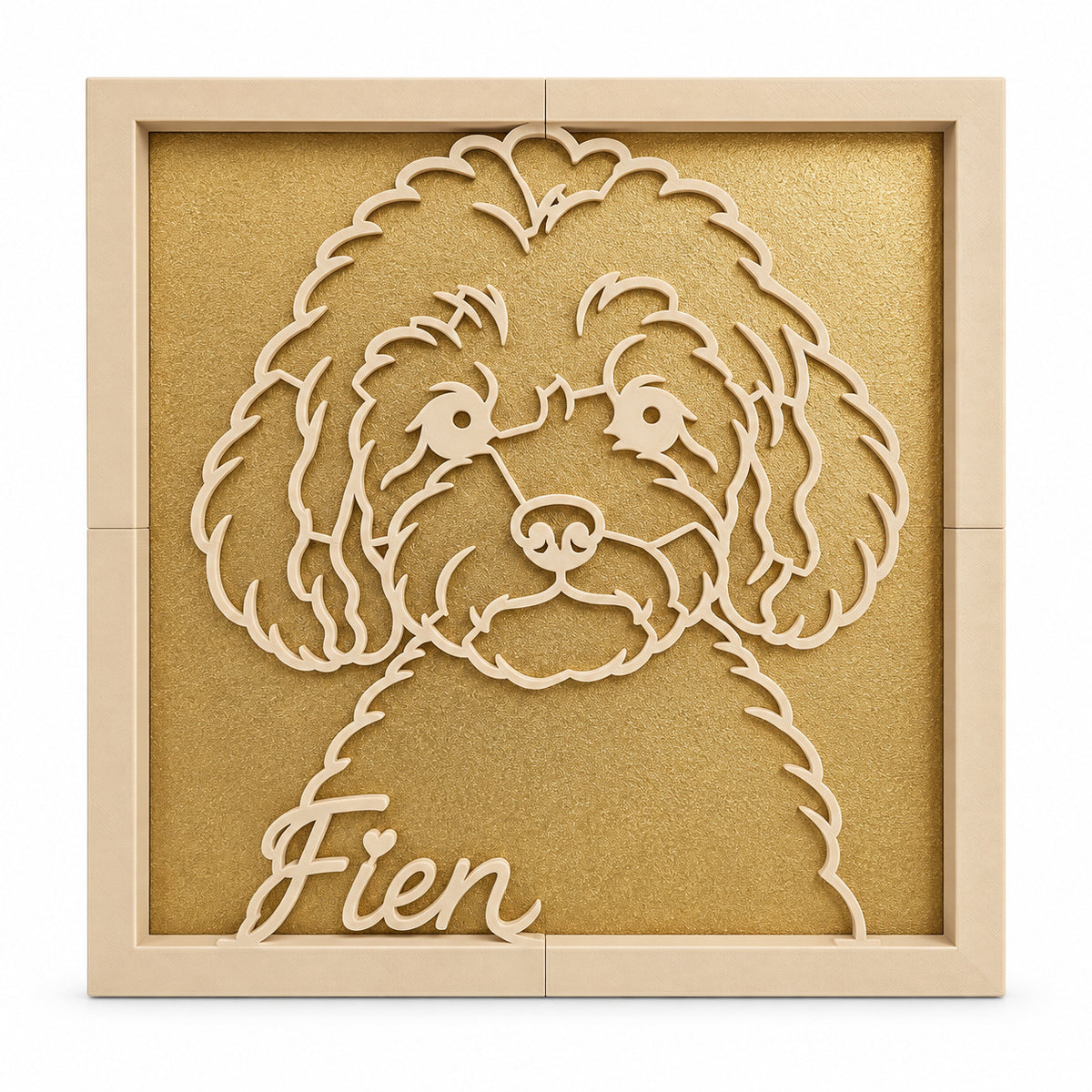 Beige · gouden achterplaat