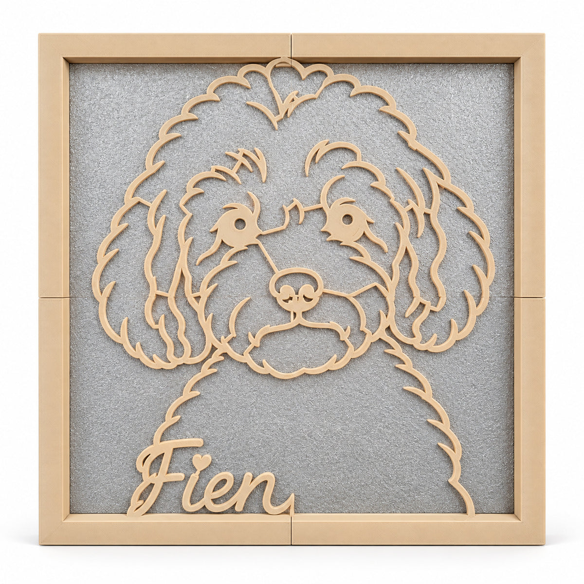Beige · zilveren achterplaat