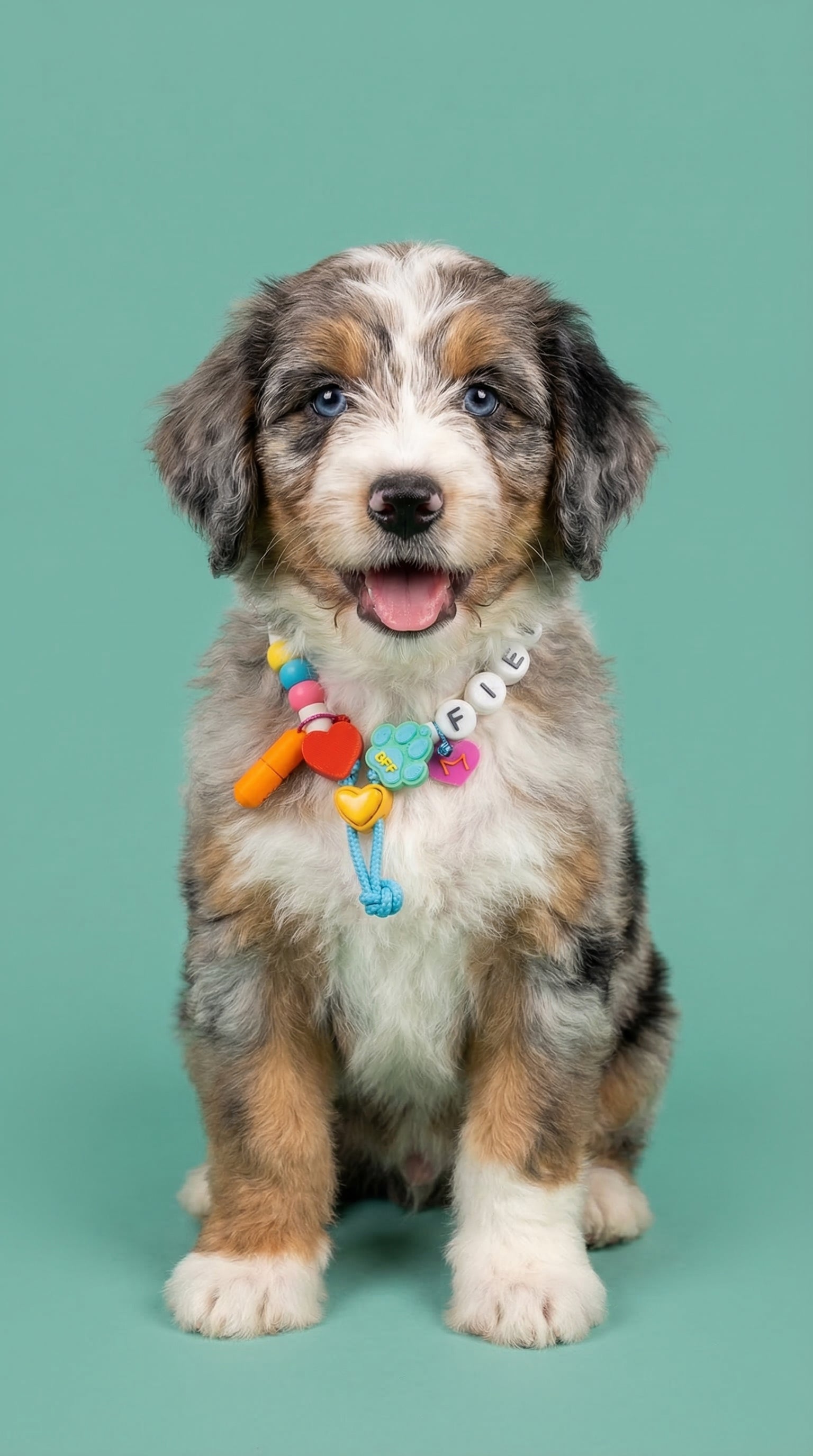 Puppy anti tekenband – natuurlijke EM kralen tekenketting met naam