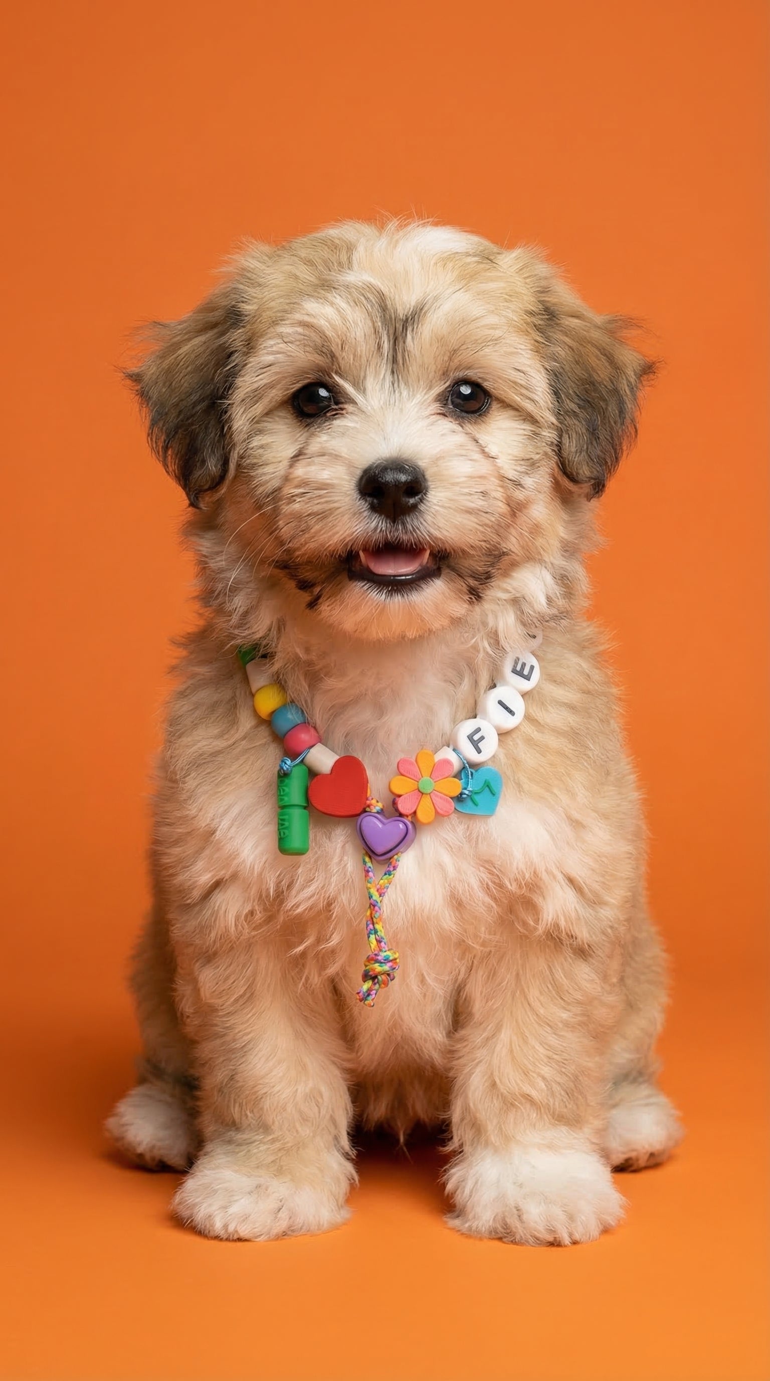 BFF Puppy anti-tekenband met naam - biologisch & handgemaakt door Milou <25cm